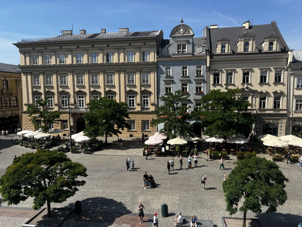 Main square in Krakow, Poland.