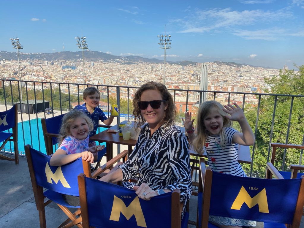 Lunch at the pool on Montjuic hill, Barcelona