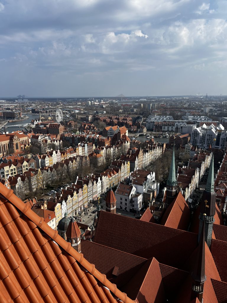 Rooftops of Gdansk from the top of St Marys Basilica.