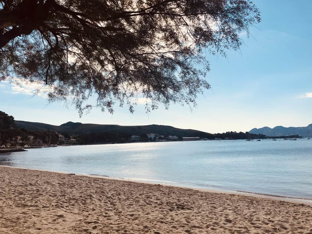 Early morning at the beach in Port de Pollensa, Mallorca
