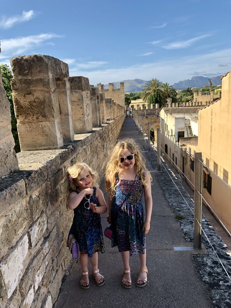 Walking to ramparts in Alcudia old town