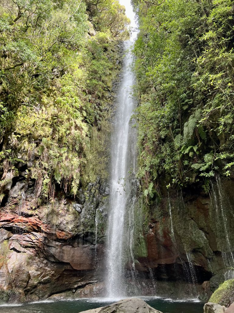 Waterfall at end of the 25 Fontes walk