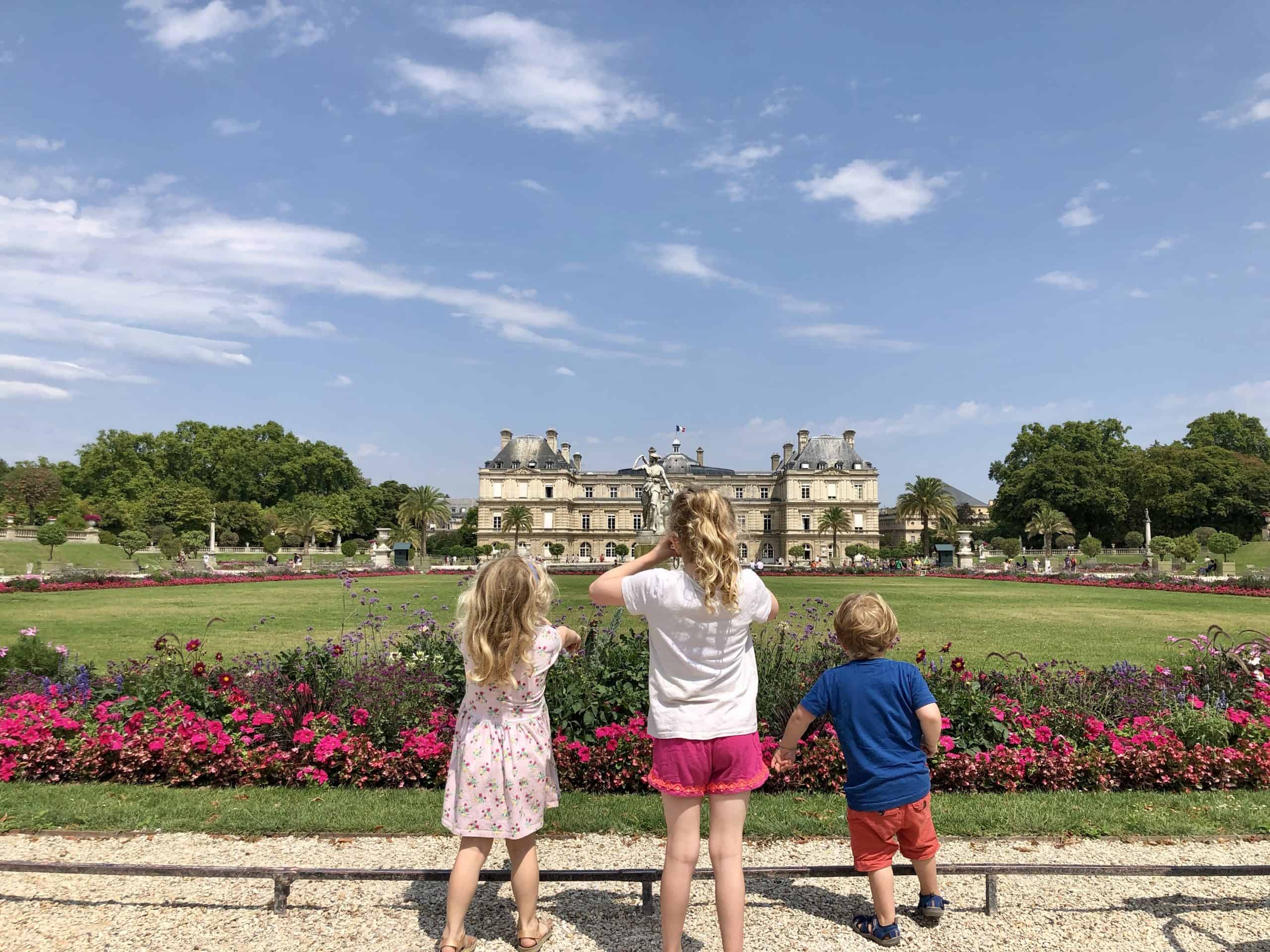 Paris with kids- in the Luxembourg gardens.