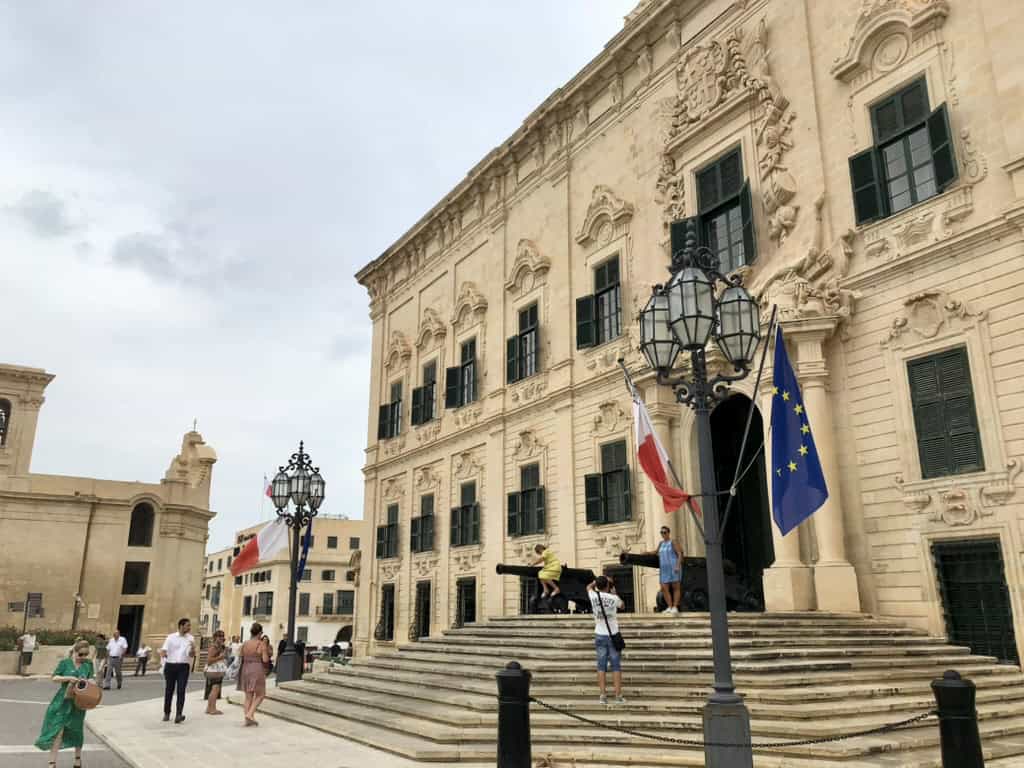 Castille Palace in Valletta, Malta.