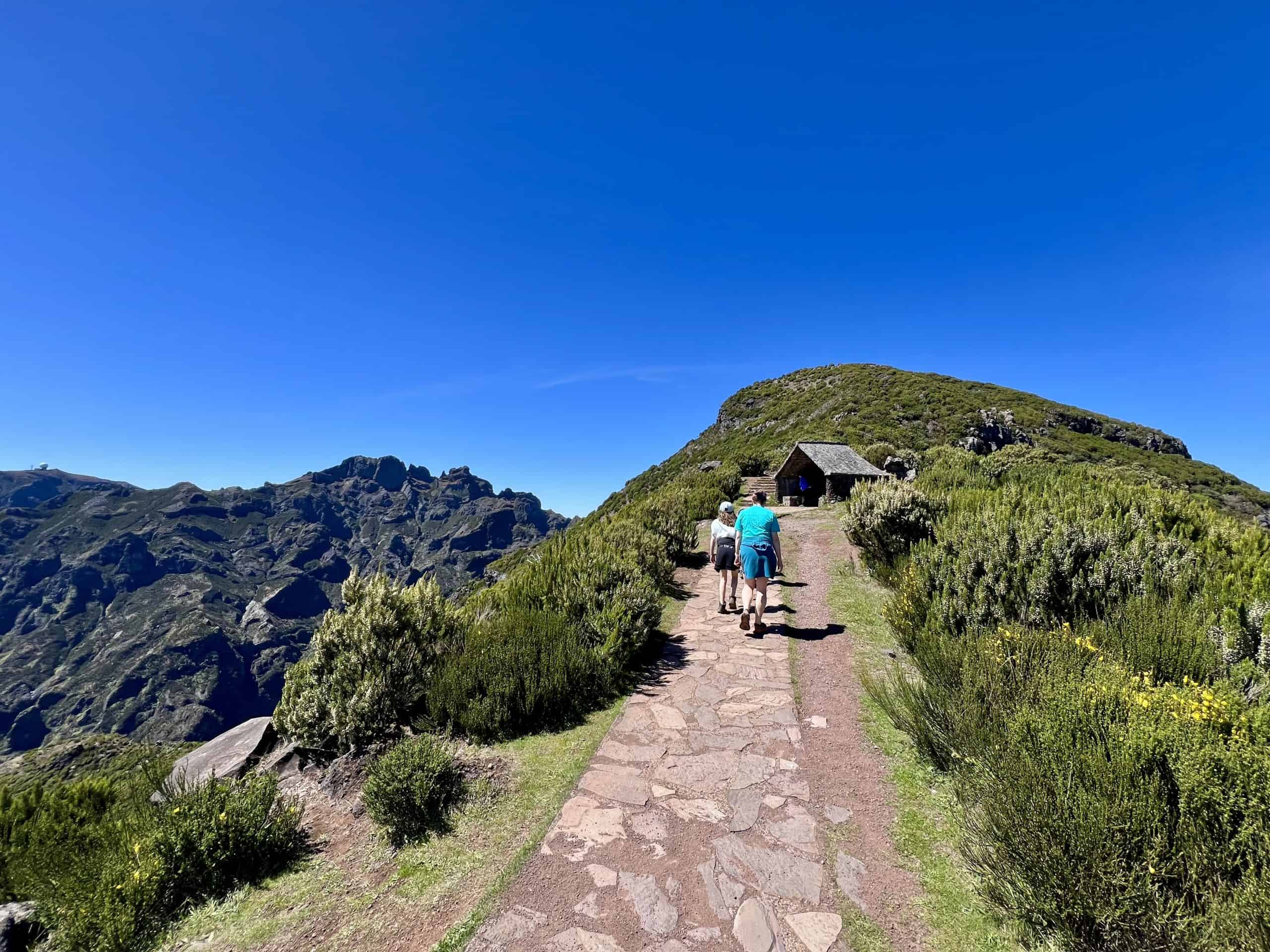 Mountain shelters on Pico Ruvio in Madeira
