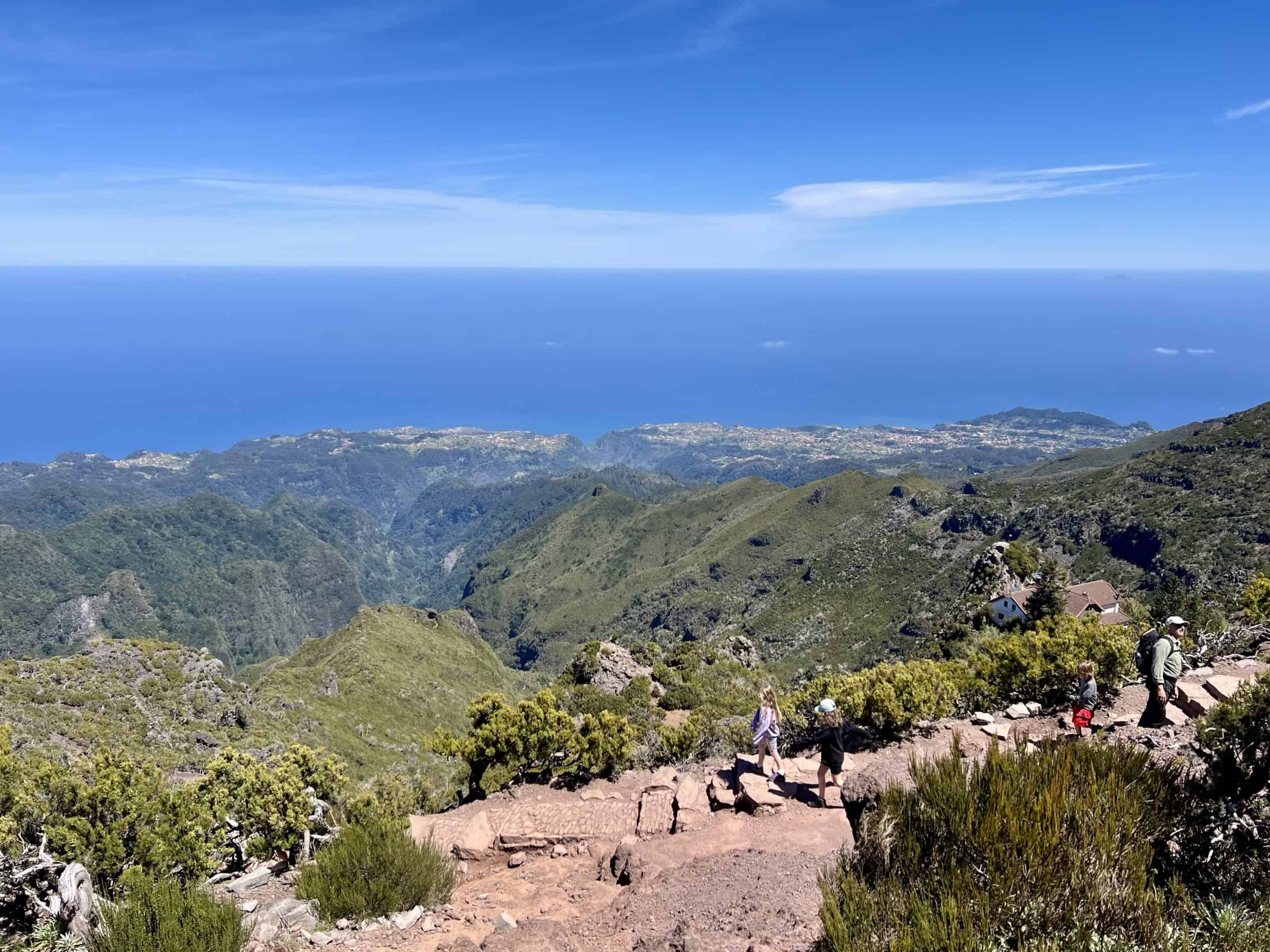 Views hiking the PR1.2 trail in Madeira
