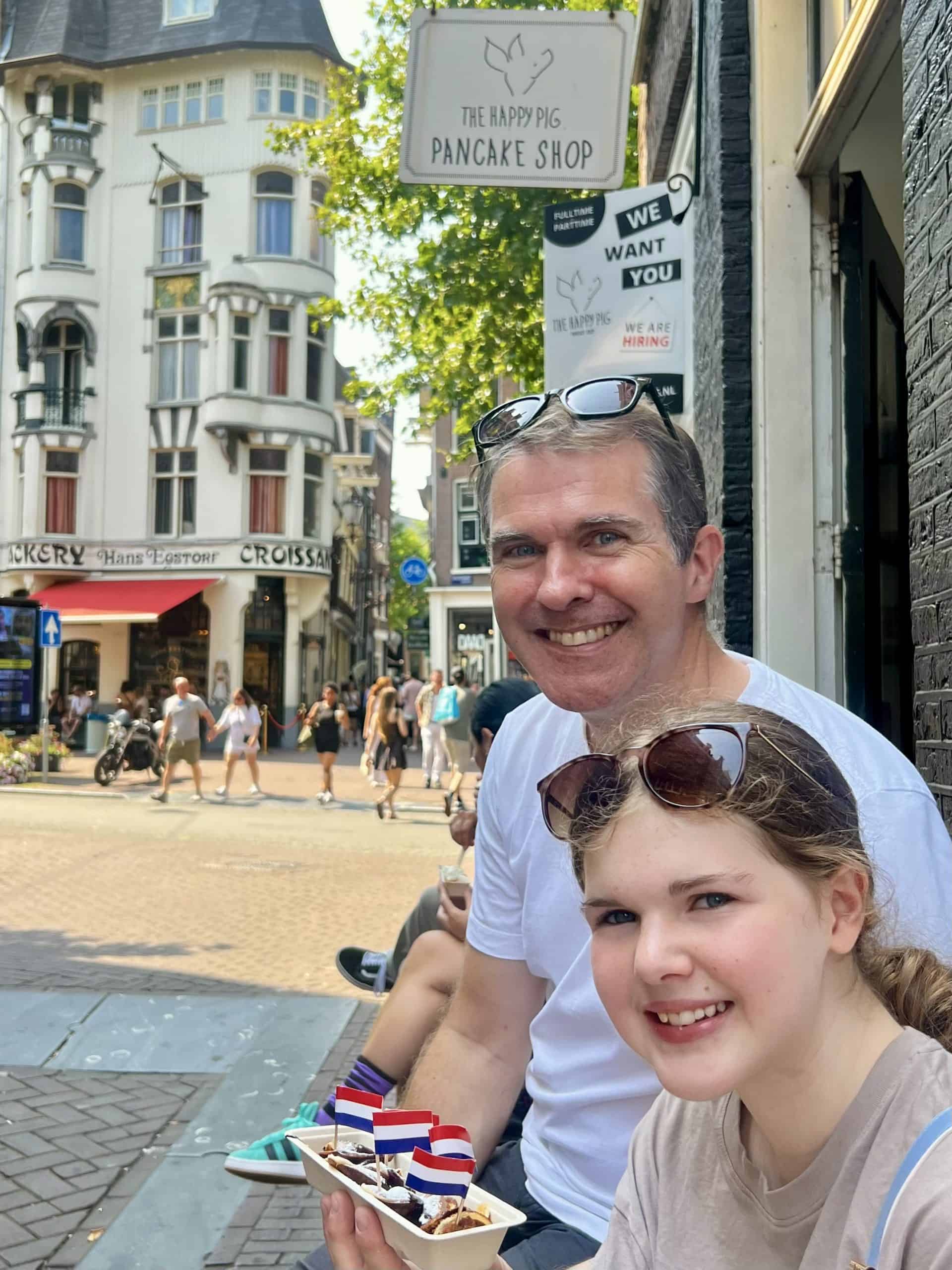 Pancakes at the Happy Pig Pancake shop