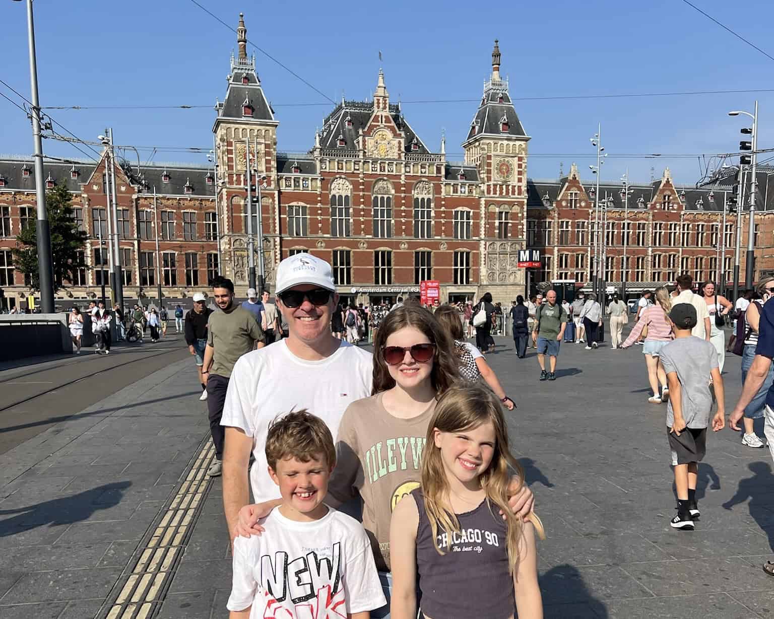 Outside Amsterdam central station