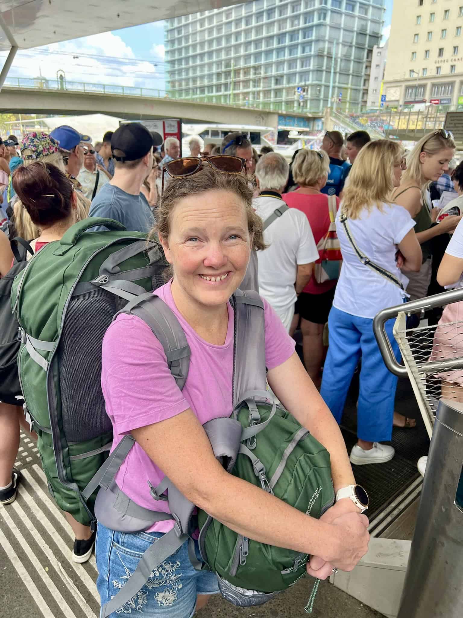 Waiting for the boat to Bratislava to Vienna