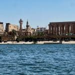 Luxor Temple onf the bank of the Nile in Egypt.